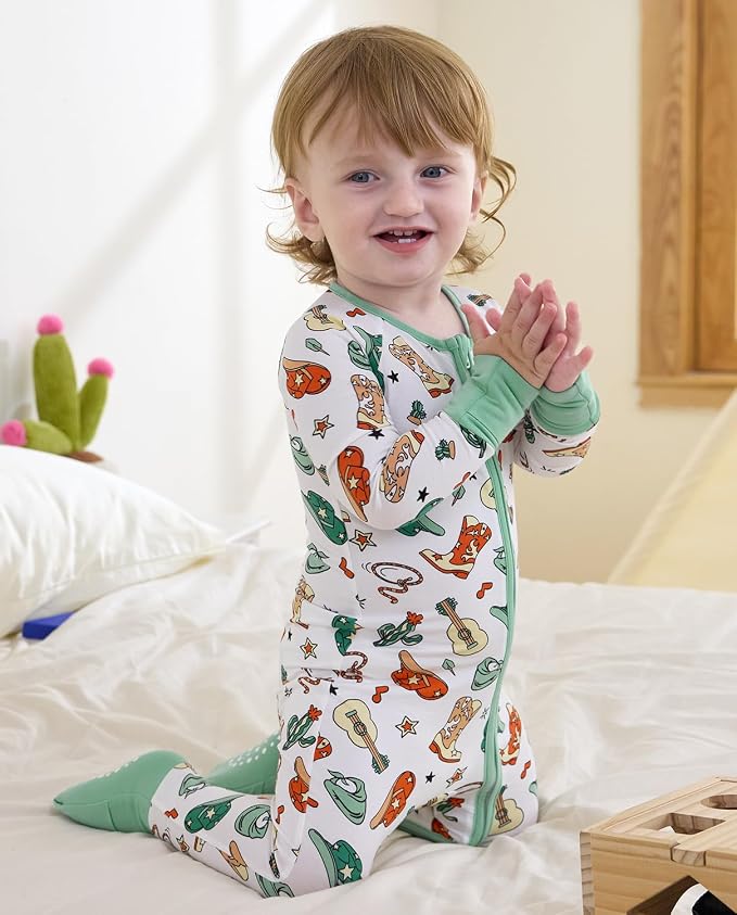 babee Reshinee Bamboo Viscose Baby Footie Pajama, Zipper Sleeper Boys Girls - Image 9