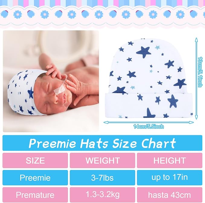 Newcotte 6 Preemie Hats - Image 2
