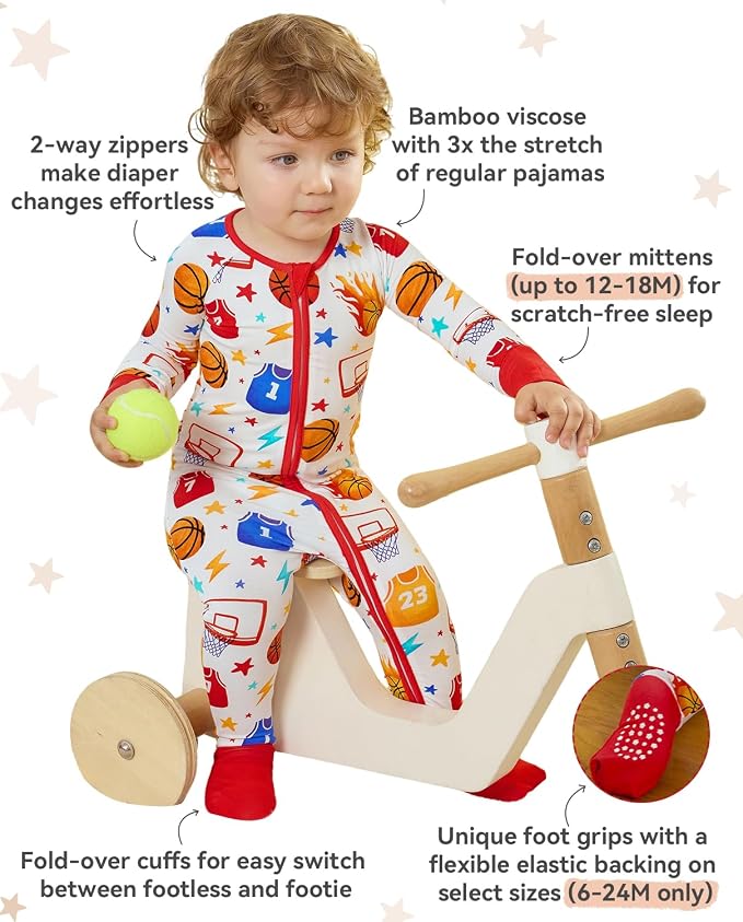 babee Reshinee Bamboo Viscose Baby Footie Pajama, Zipper Sleeper Boys Girls - Image 2