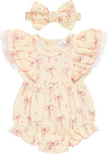TITKKOP Ruffle Bubble Romper for Baby Girl | One-Piece Shorts Jumpsuit | Summer by TITKKOP