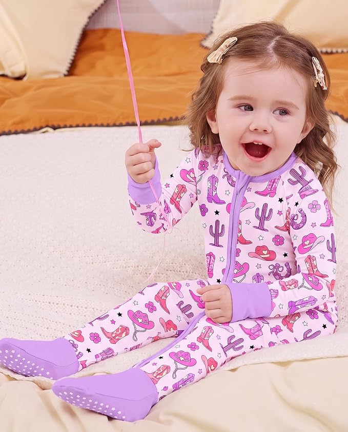 babee Reshinee Viscose Derived from Bamboo Baby Footie Pajamas Convertible - Image 5
