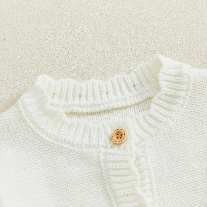 Baby Girl Cardigan Long Sleeve Button Up Sweater Toddler Girl Fall Outfits - Image 5
