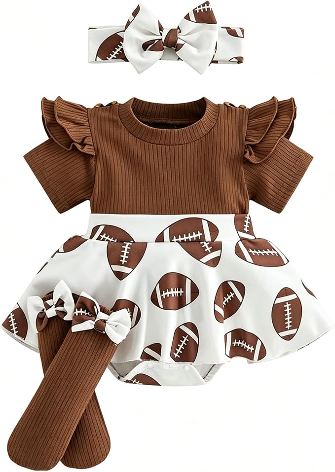 Giraropa Newborn Baby Girl Clothes Smocked Bubble Romper Dress + Socks + by Giraropa