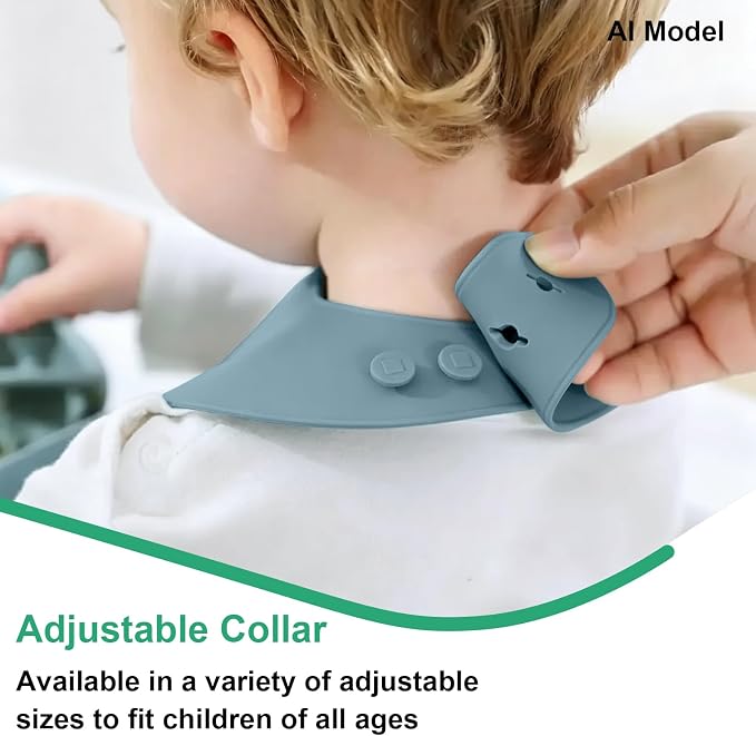 Set of 3 Silicone Bibs for Babies Toddler, Soft Adjustable Bibs for Baby Girl - Image 7