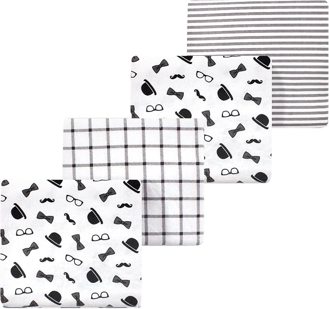 Luvable Friends Little Treasure Flannel Receiving Blankets 4pk by Luvable+Friends