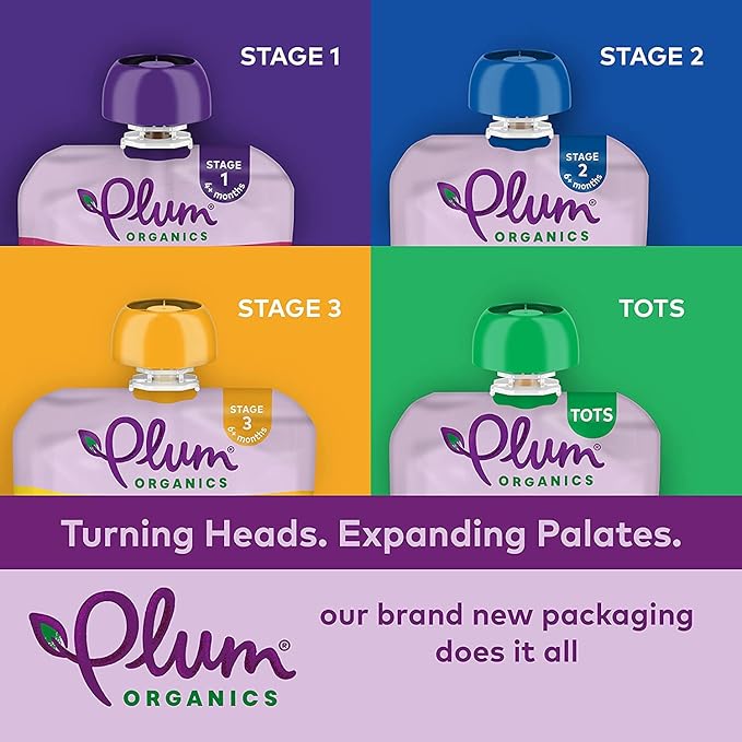 Plum Organics Kale, Strawberry, Banana, Amaranth Oat and Greek Yogurt Baby Food in Pouch, Organic Food Squeeze, Non GMO, 4 Ounce (Pack of 6)