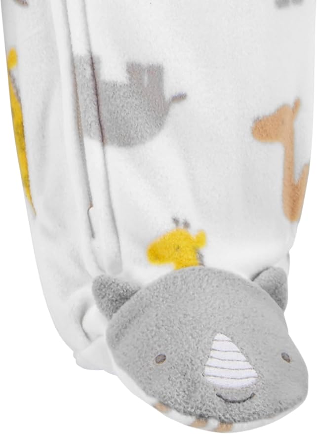 Simple Joys by Carter's Unisex Baby 2-pack Neutral Fleece Footed Sleep and Play - Image 5