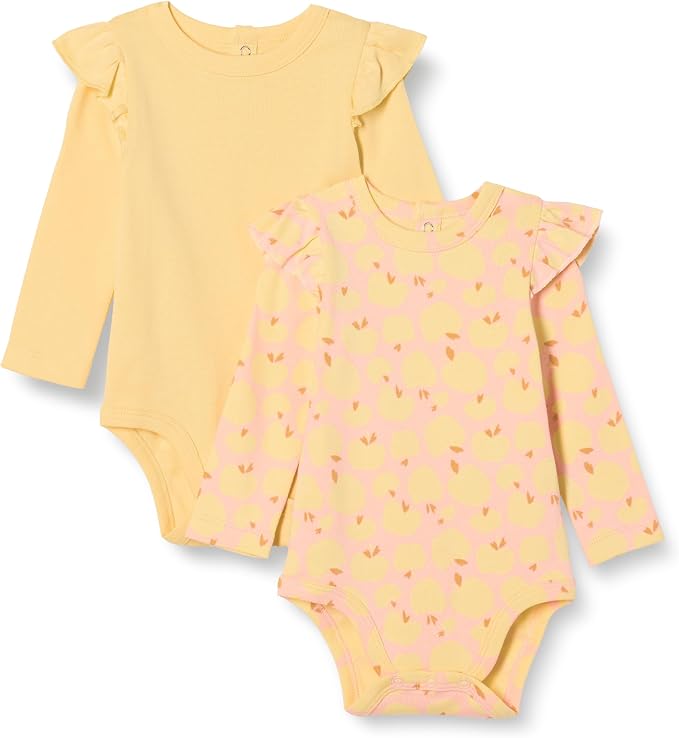 Amazon Essentials Baby Girls' Long-Sleeved Ruffle Bodysuits by AmazonEssentials