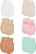 BQUBO 6 Pairs Newborn Baby Boys Girls Mittens 0-6 Months Unisex-Baby Infant by DRESHOW