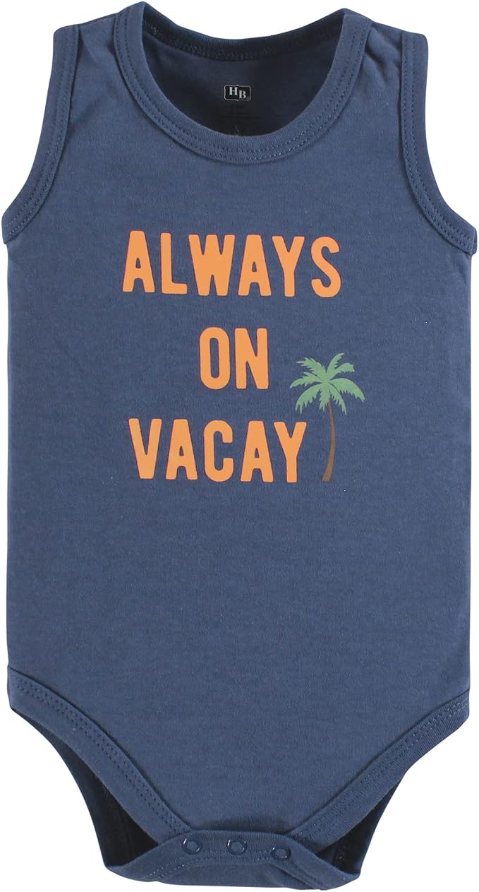 Hudson Baby Unisex Baby Cotton Sleeveless Bodysuits - Image 3