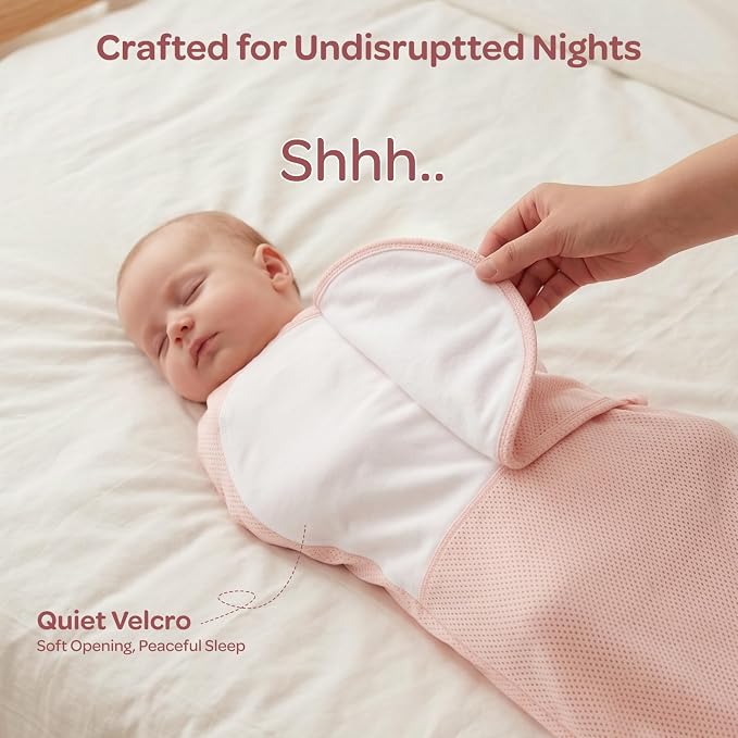 Momcozy Airflow Baby Swaddle, 100% Cotton Lightweight & Ultra Breathable | Ideal - Image 5
