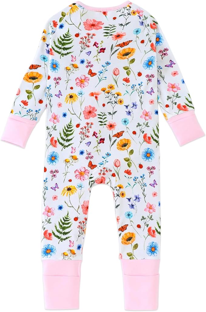 Baby Viscose of Bamboo Convertible Footie Pajamas - Image 3