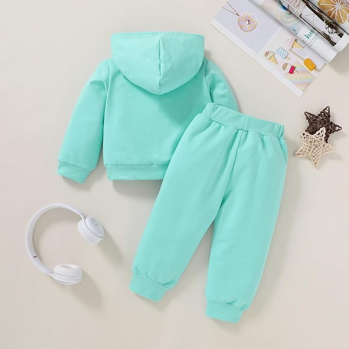 Happy Town Baby Fall Outfits for Girl Boy Long Sleeve Hoodie Top and Long - Image 3