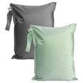 Tiny Twinkle Wet Dry Bag – 2 Pack Reusable Waterproof & Mess Proof Wet Bags for Swimsuits & Travel, Baby Towels & Beach Essentials,a Diaper Bag Must-Have(Sage, Charcoal)
