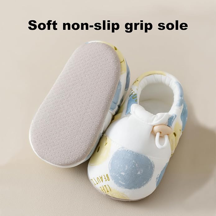 Baby Booties Toddler Cozy First Walking Boots Stay-on Soft Cozy Cotton Non-Slip - Image 3