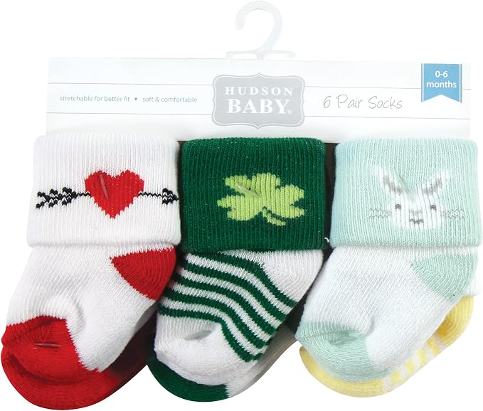 Hudson Baby baby-boys Holiday Newborn Terry Socks - Image 2