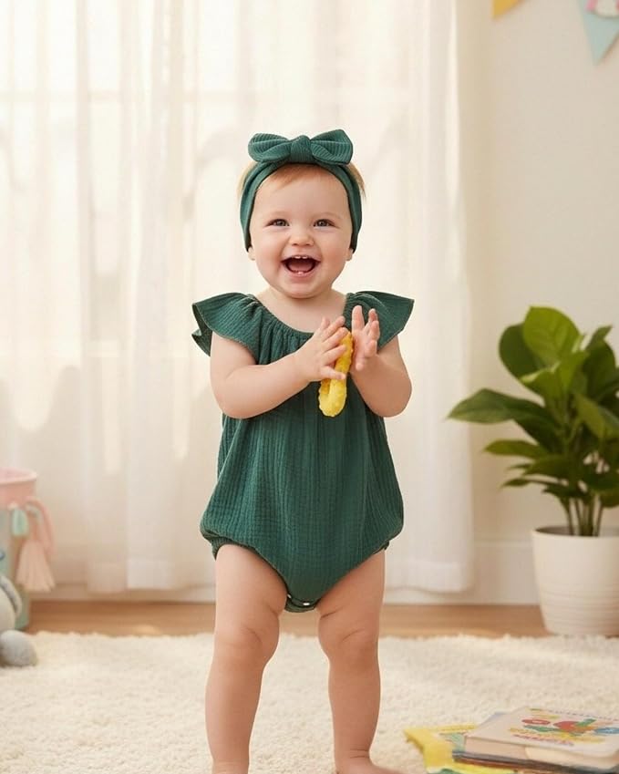 Renotemy Newborn Baby Girl Clothes Coming Home Summer Outfits Preemie-18M | - Image 2