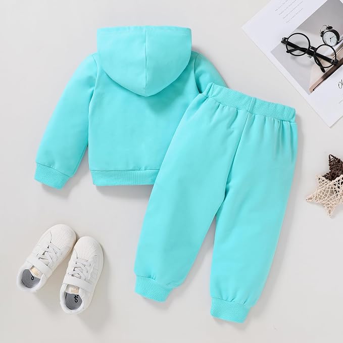 Happy Town Baby Fall Outfits for Girl Boy Long Sleeve Hoodie Top and Long - Image 3