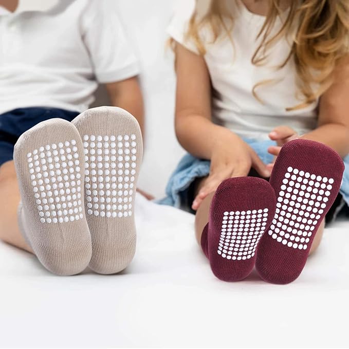 Baby Toddlers Crew Socks with Non-Slip Grip 12 Pack Cotton Stretch Socks | Soft - Image 5