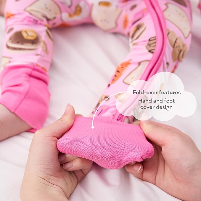 pureborn Baby Sleeper Viscose from Bamboo Zipper Footies 0-24 Months - Image 5