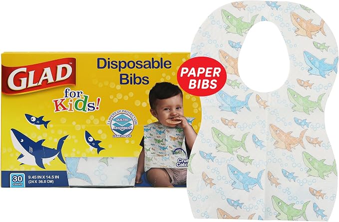 Glad for Kids Disposable Paper Bibs by GladTrashFoodStorage