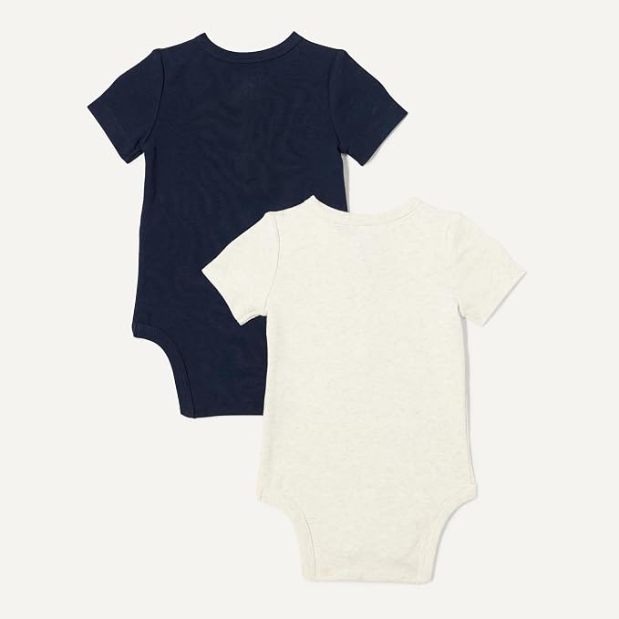 Amazon Essentials Unisex Babies' Short Sleeve Henley Bodysuit - Image 3