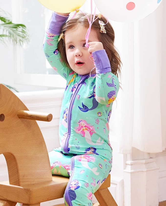 babee Reshinee Viscose Derived from Bamboo Baby Footie Pajamas Convertible - Image 3