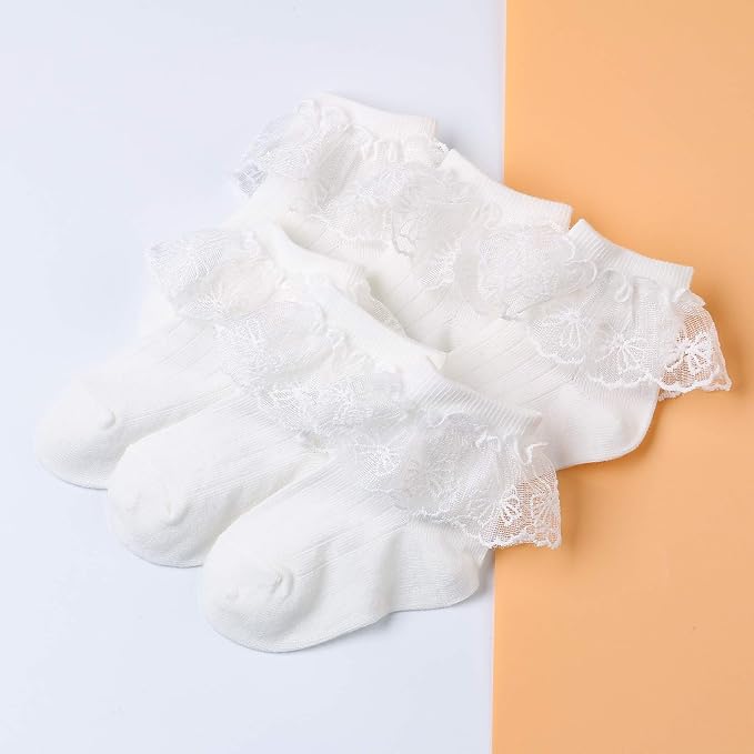 6 Pairs Baby Girls Socks - Image 6
