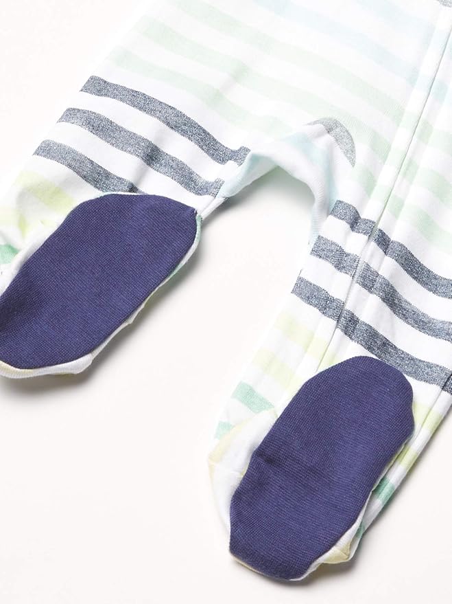 HonestBaby Baby Boys' Sleep & Play Footed One-piece Pajama Sleeper 100% Organic - Image 2