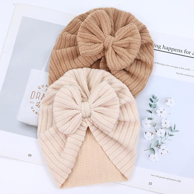 Cinaci 4 Pieces Baby Girls Turban Hats - Image 7