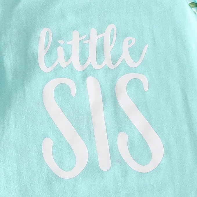 AMAWMW Newborn Baby Girl Little Sister Sleeper Gown Stripe Long Sleeve - Image 6