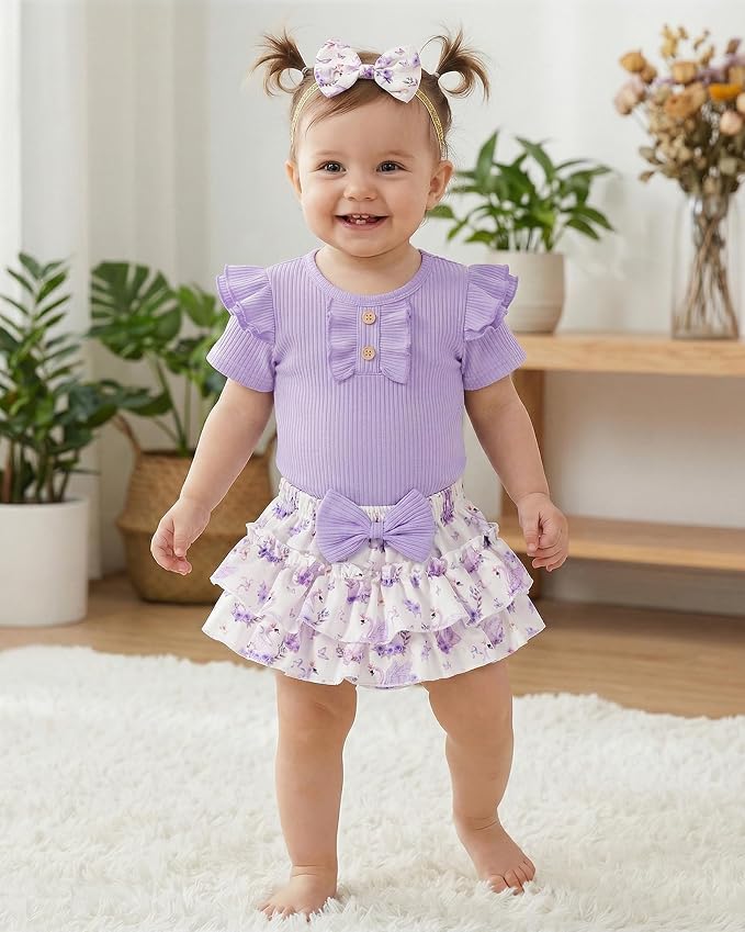 HONGTEYA Baby Girl Clothes Set Newborn Infant Summer Outfits - Image 4