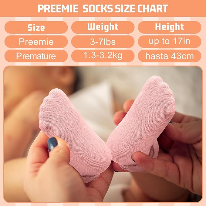 Toulite 12 Pair Preemie Newborn Baby Socks - Image 2
