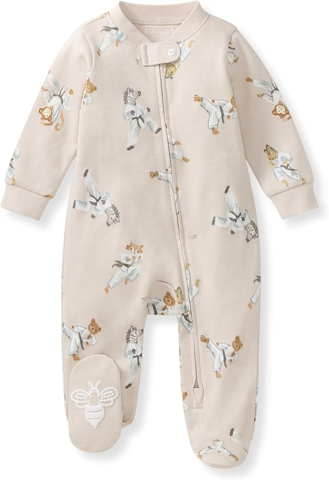 Burt's Bees Baby Boys' Organic Cotton, Sleep and Play Footed Pajamas | Easy zip by BurtsBeesBaby