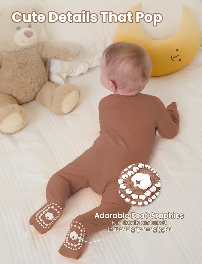 PATPAT Organic Cotton Baby Footie Pajamas - Image 6