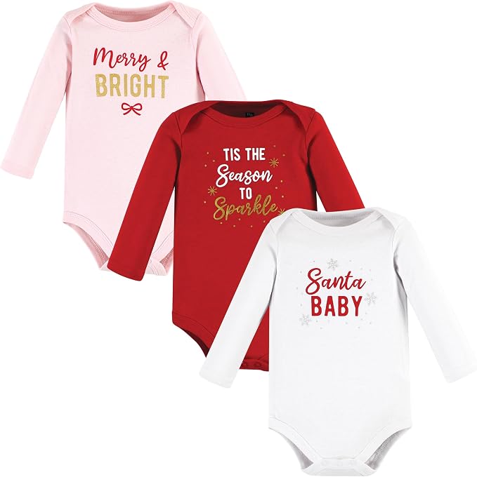 Hudson Baby Baby Girls' Cotton Long-sleeve Bodysuits 3-pack by HudsonBaby