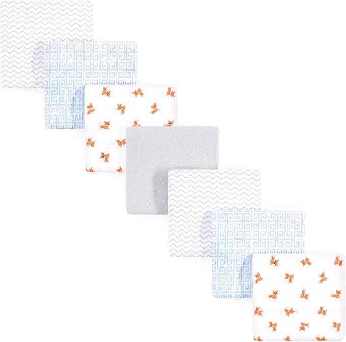 Luvable Friends Unisex Baby Cotton Flannel Receiving Blankets, Fox 7-Pack - Image 2