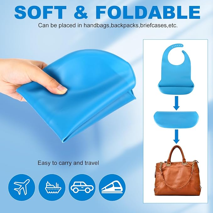 10 Pack Silicone Adult Bibs - Image 3