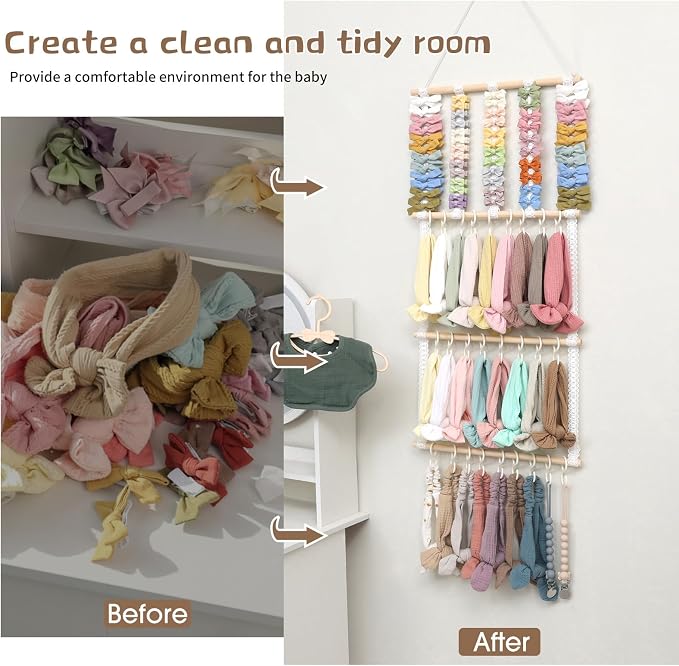 POVETIRE Headband Holder Hair Bows Organizer - Image 5