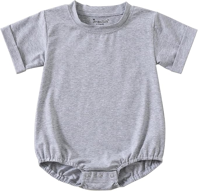 Jimonda Baby Bubble Romper Short Sleeve Bodysuit T-Shirt | 100% Cotton by JimondaBaby