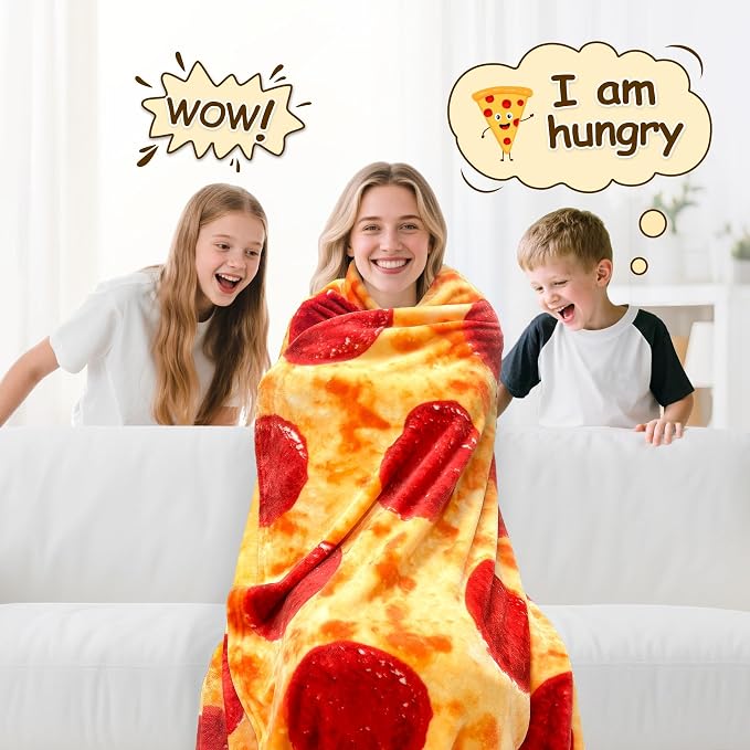 mermaker Pepperoni Pizzas Blanket 90 inches - Image 2