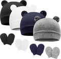 BQUBO Newborn Baby Bear Ears Hats and Mittens Sets Preemie Cotton Caps Baby Boy by DRESHOW