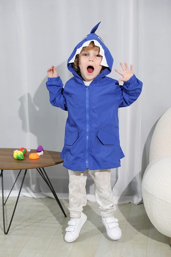 YOUNGER TREE Toddler Baby Boy Girl Duck Raincoat Cute Cartoon Hoodie Zipper - Image 2