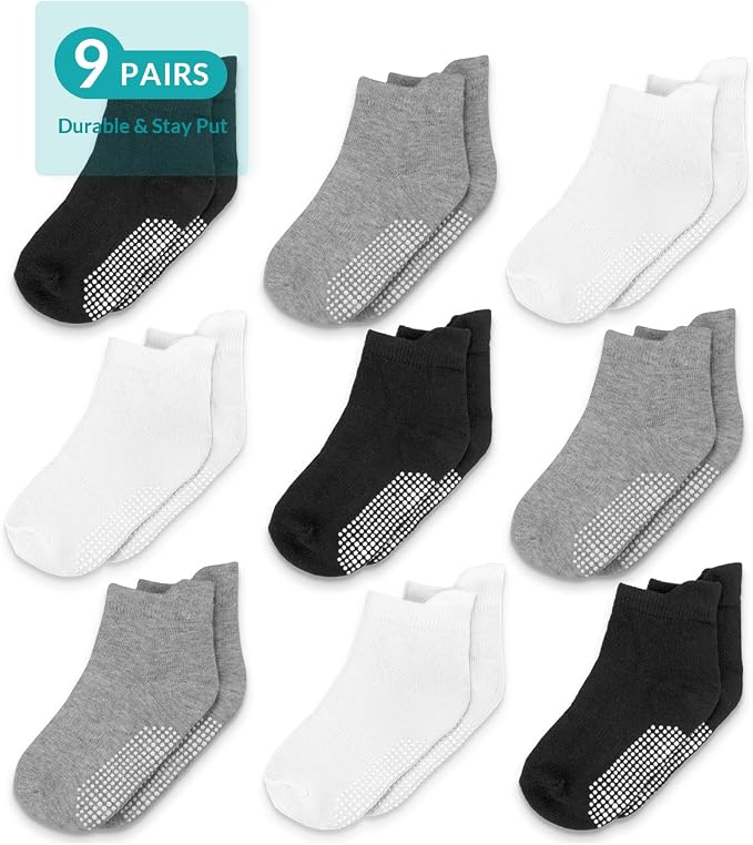 Infinno Baby Non Slip Ankle Socks 9 Pairs - Image 8