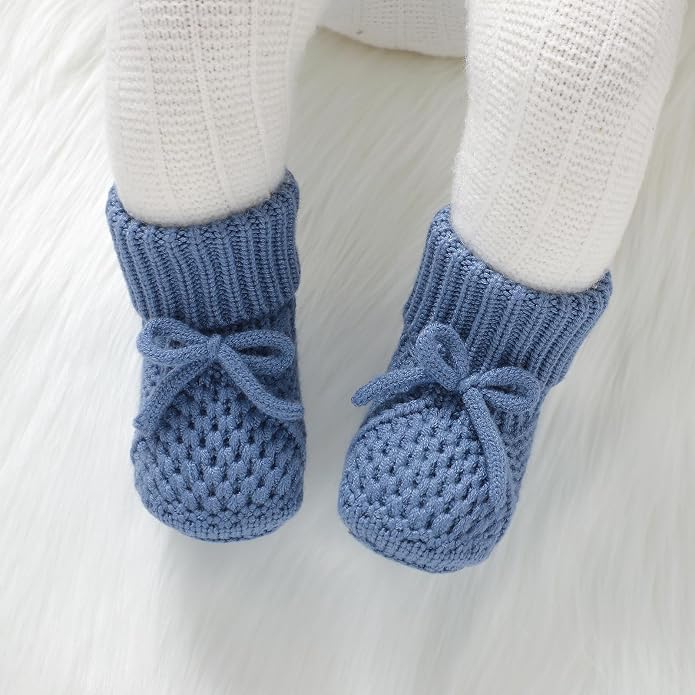 Newborn Shoes Knitted Baby Booties Infant Boys Girls First Walkers | Handmade - Image 4