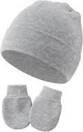 Newborn Hats Mittens Set Cute Baby Girls Boys Cotton Beanie hat Gloves by Wxllzlife