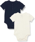 Amazon Essentials Unisex Babies' Short Sleeve Henley Bodysuit by AmazonEssentials