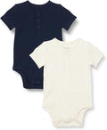 Amazon Essentials Unisex Babies' Short Sleeve Henley Bodysuit by AmazonEssentials