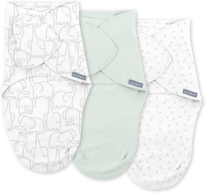 SwaddleMe by Ingenuity Monogram Collection Baby Swaddle, 100% Cotton, Improves by SwaddleMe%C2%AE