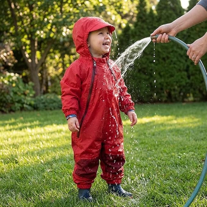 Tuffo Muddy Buddy Kids Waterproof Rain Suit One-Piece Coverall, Dual Zippers - Image 5